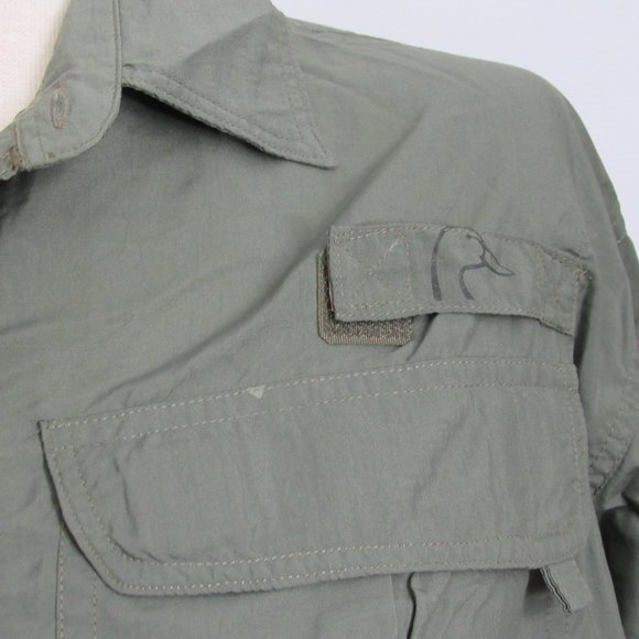 Ducks Unlimited Men's Shirt XXL Olive Green Vented Fishing Hunting Long Sleeve - Picture 5 of 16